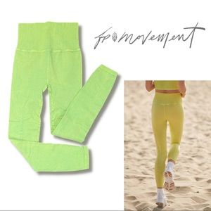 Vintage Bright Lime High-Rise 7/8 Length Good Karma Leggings Size XS/S